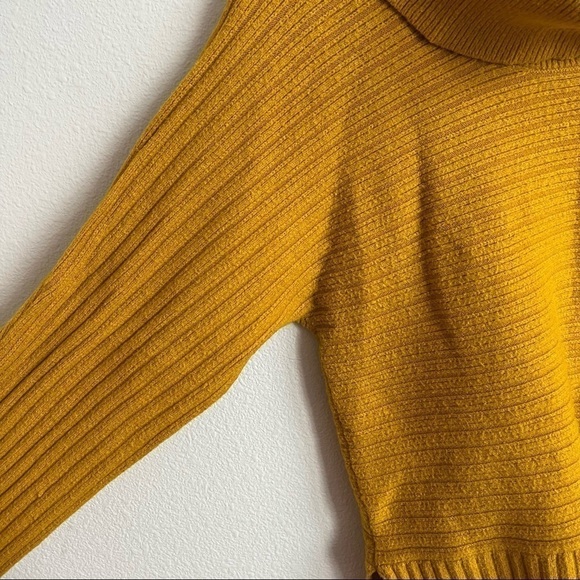MOTH x ANTHROPOLOGIE Mustard Brenta Cowl Neck Sweater - Picture 7 of 10